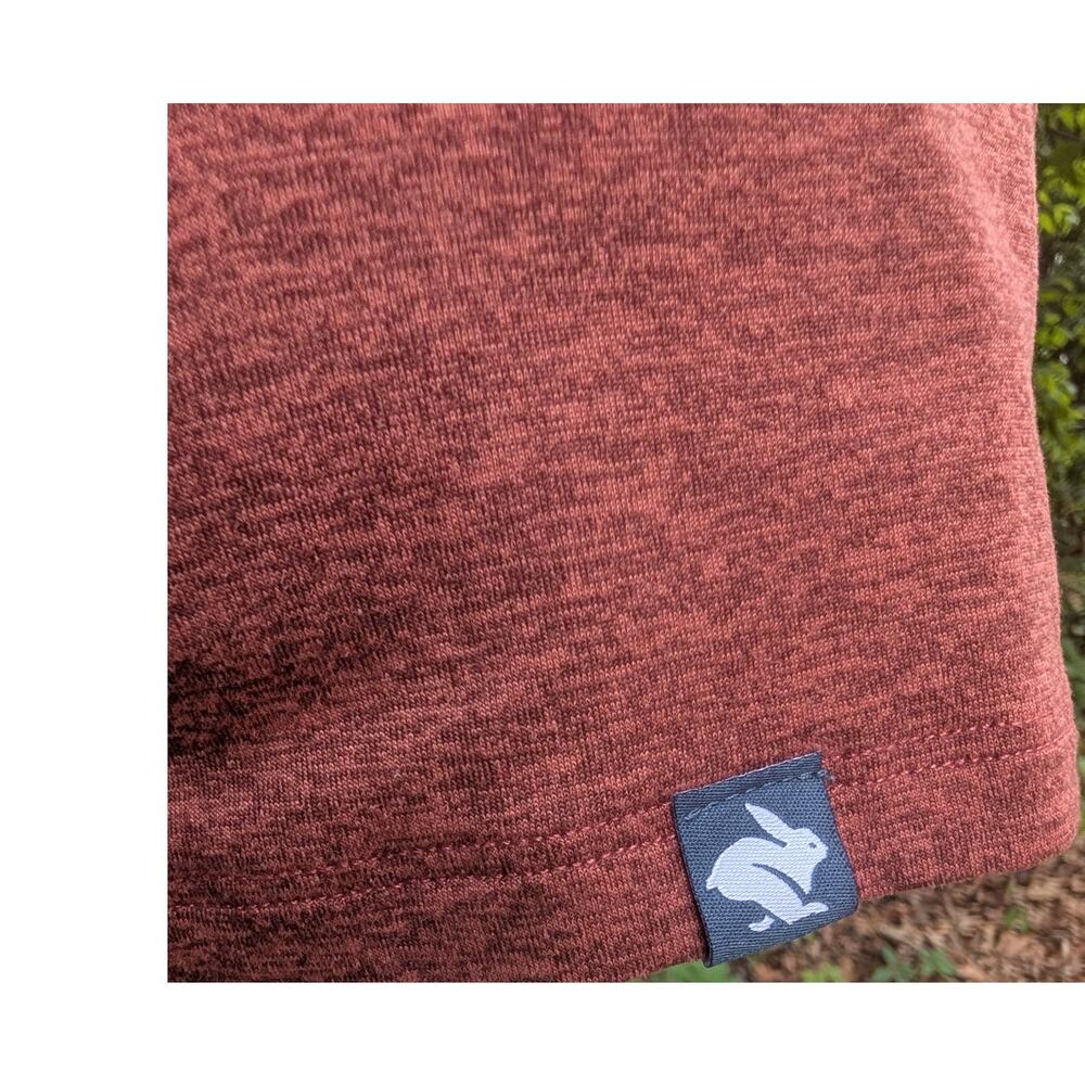 Rabbit Running Men's Small Rust Red Heather Long Sleeve Performance Shirt - Picture 8 of 10